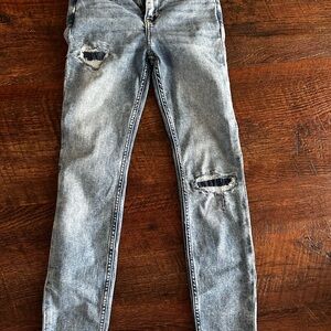 Abercrombie Kids Light Blue Distressed Skinny Jeans